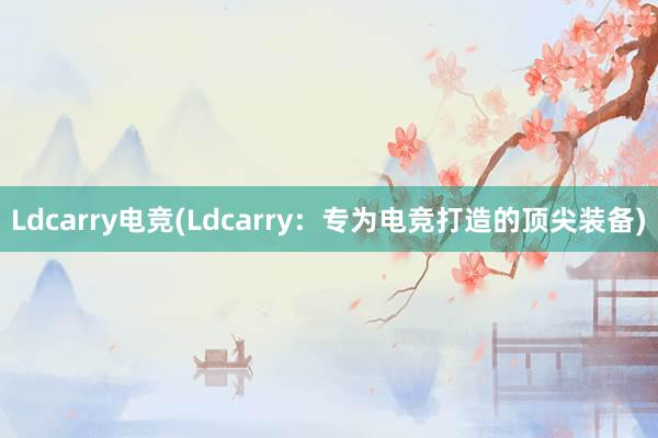 Ldcarry电竞(Ldcarry：专为电竞打造的顶尖装备)