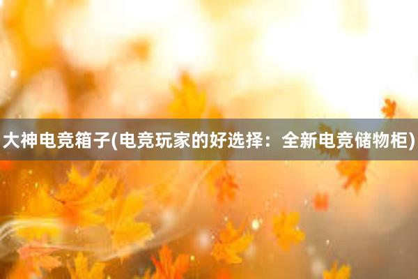 大神电竞箱子(电竞玩家的好选择：全新电竞储物柜)