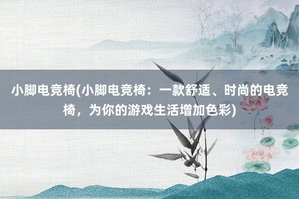 小脚电竞椅(小脚电竞椅：一款舒适、时尚的电竞椅，为你的游戏生活增加色彩)