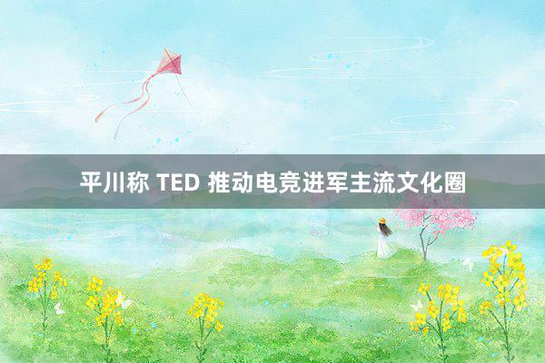 平川称 TED 推动电竞进军主流文化圈