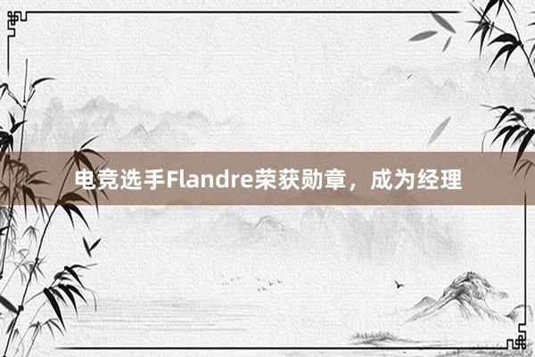 电竞选手Flandre荣获勋章，成为经理