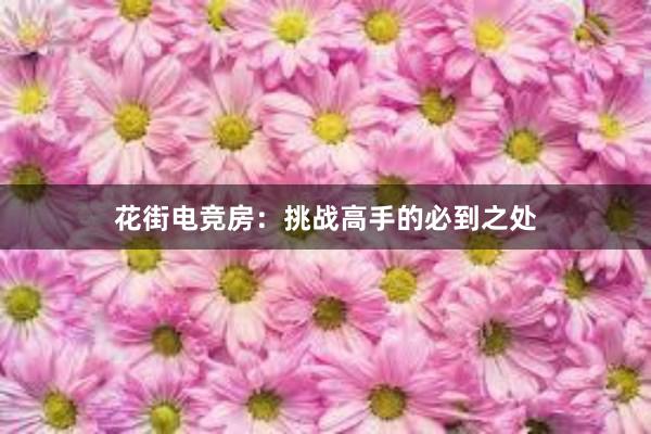 花街电竞房：挑战高手的必到之处